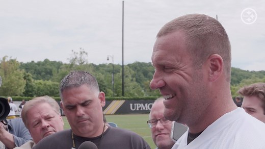 Ben Roethlisberger spoke about being back on the field, working with new members of the team, and more after yesterday's OTA. | Pittsburgh Steelers