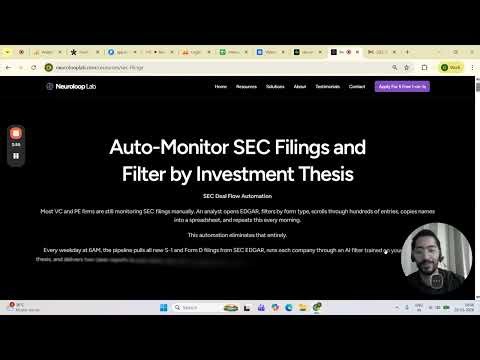 Auto-Monitor SEC Filings and Filter by Investment Thesis
