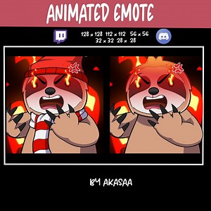 Sloth Angry Animated Emote | Twitch Emote | Discord Emote | Community Emote . - Etsy
