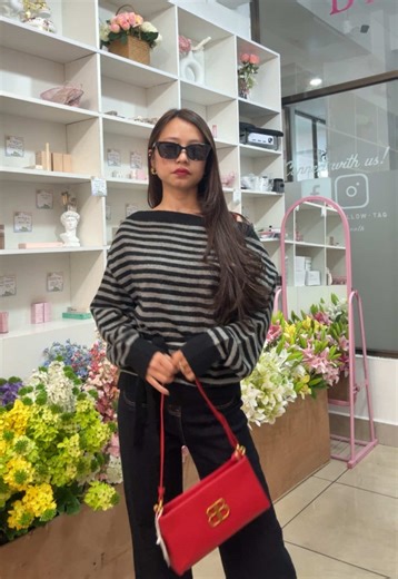 Effortlessly Chic Striped Knit with Waist Tie Detail