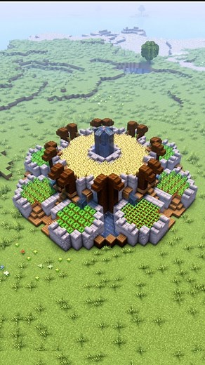 Louisdepoui | Minecraft content creator | Round flower-shaped farm, wat your vegetables! #minecraft #minecraftbuilds #minecraftbuild | Instagram