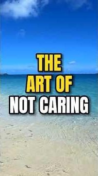 The Art of Not Caring | The Stoic Power That Makes You Untouchable#shortvideo #stoicism #innerpeace