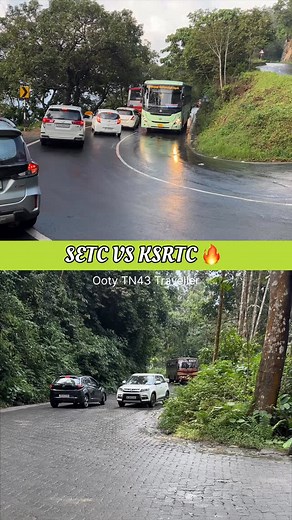 Tamil Nadu SETC vs Kerala KSRTC power drive | Best Ghat Drivers ⛰️💪 | Ooty tn43 traveller