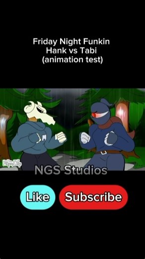 Hank vs Tabi | Friday Night Funkin Animation test #animationshorts #animation #animatedbutton