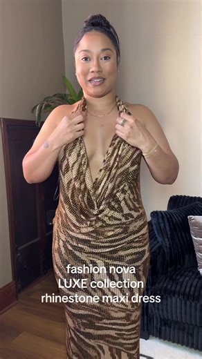 Fashion Nova Luxe Alexis Rhinestone Maxi Dress Review