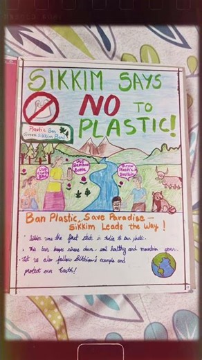 art integration project sikkim #schoolproject #Sikkim #aip #scrapbook #poster