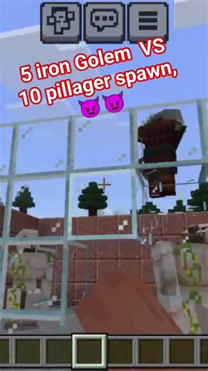 5 iron VS 10 pillager spawn 😈😈