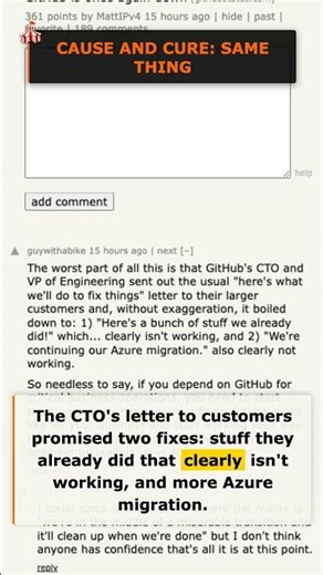 #GitHub is down again and the fix is the problem #Azure #Copilot #HackerNews