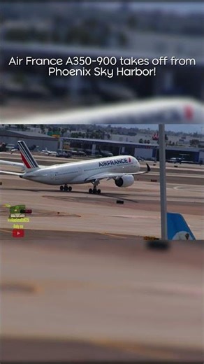 Air france A359 takes off from Phoenix! #airplane #aviation #airbus #planespotting
