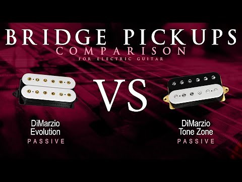DiMarzio EVOLUTION vs TONE ZONE - Passive Bridge Guitar Pickup Comparison Tone Demo