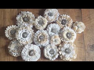 Handmade Shabby Chic Flowers With Doilies & Tutorial