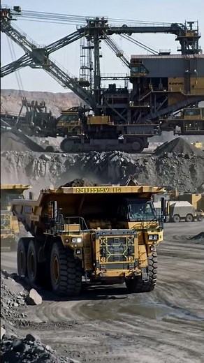 Giant Mining Trucks in Action: Heavy Equipment at Work! 🚚⛏️