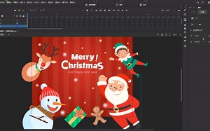 Animate如何制作一个圣诞节贺卡