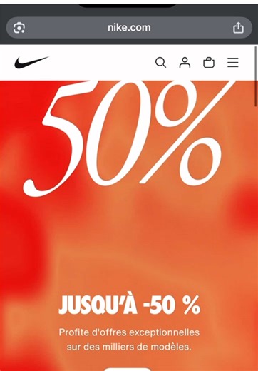 PROMOTION NIKE -50% ! #blackfriday #nike #pourtoii