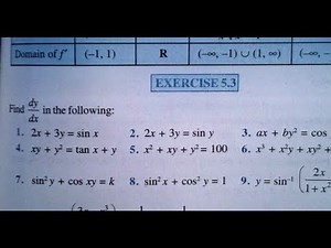 12 th (NCERT) Mathematics-DIFFRENTIATION | EXERCISE-5.3 Q.no.1 to 8 (Solution)|Pathshala (Hindi)
