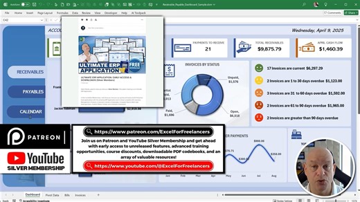 29K views · 358 reactions |  Manage your receivables & payables like a pro! Track invoices, due dates, and payments — all inside Excel.  Drop a comment below and I’ll send the free template straight to your DMs! | Excel For Freelancers | Facebook