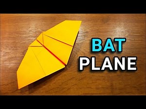 Fold Your Own Bat Plane: Watch it Flap and Fly! 🦇✈️ | Fun DIY Paper Plane Tutorial for All Ages