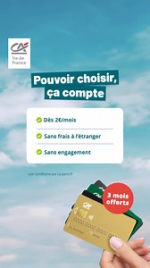 Choisissez l'offre la plus adaptée à vos besoins. À partir de 2€/mois et sans conditions de revenus. | Crédit Agricole d'Ile de France