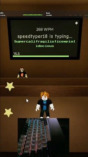 Speedtyper gets 268wpm on supercali in Roblox spelling bee #typing #roblox #english