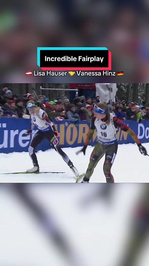 Lisa Hauser's Fairplay Moment at Oberhof 2017