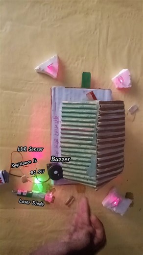 Home 🏠 Security Siren/ Laser Diode Alarm/Thief Alert #laser #science #project