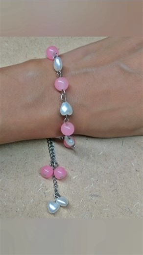 Pink Love Charms Bracelet|| Bracelet Making with Beads #diy #design #beads #youtube shorts #trending