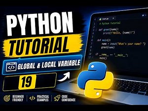 Python Tutorial #19 | Global and Local variable in Python | ‪@PythonWithHarsh‬