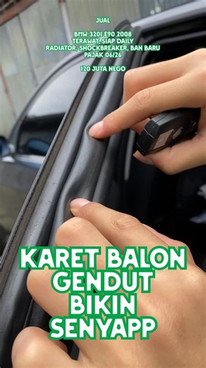 LIBBI on Instagram: "jual BMW 320i E90 2008 Abu tua metalik STNK pajak on 06- 2026 Km 133.000 Shockbreaker depan baru Ban depan kiri kanan baru Turanza Radiator baru Lampu LED putih 120 juta nego #bmw #bmw3series #e90"