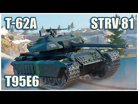 T-62A, T95E6 & Strv 81 • WoT Blitz Gameplay
