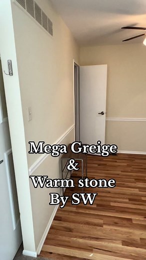 Mega Greige and Warm Stone from Sherwin Williams Super Paint in Satin finish! 🎨 @sherwinwilliams #painting #HomeImprovement #SherwinWilliams #PaintingDay #philadelphia #megagreige #warmstone #sw #trasnformation