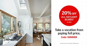 Enjoy the sunny skies or the blissful shade with VELUX Skylight...