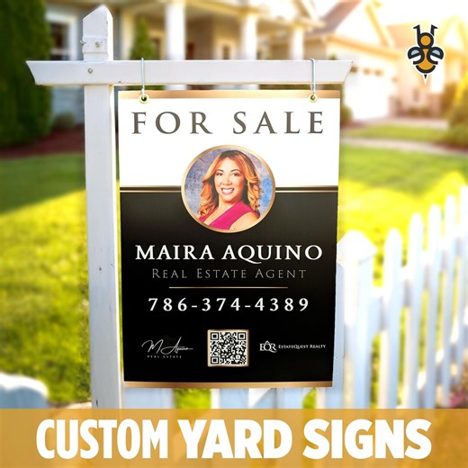Personalized Realtor Yard Sign: Corrugated Plastic, Grommets or H-stakes - Etsy