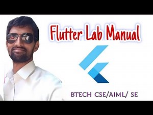 Flutter Lab Manual 2025 | Well Executed Experiments for CSE, IT & AIML Students | JNTUH