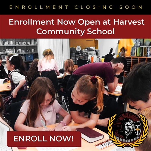 Harvest Community School nurtures hearts and minds through Christ-centered education. Apply today to secure your child’s spot at Jacksonville’s private, faith-based K–12 school combining Biblical values with academic excellence. | Harvest Community School