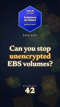 AWS SAA-C03 Exam Scenario 42 | Amazon EBS
