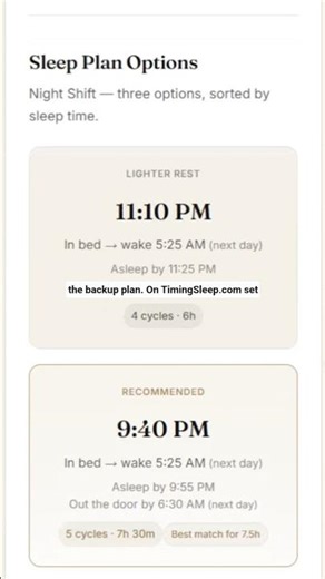 Shift Work Sleep Plan in Seconds (3 Options) | TimingSleep.com