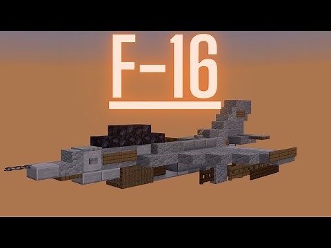Minecraft: How to build a Fighter Jet in Minecraft (F-16 Fighting Falcon) Minecraft Jet Tutorial
