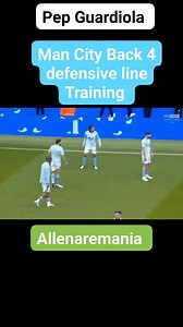 Man City Back 4 defensive line Training. @pepteam @mancity Good morning to all my special Followers. Today an interesting Video from Man City pre Match training. In this Reel Back 4 defensive line trained by Pep Guardiola coaches assistants. If you like It share and tag your coach friend. Allenaremania.com #allenaremania #pepguardiola #mancity #back4 #defensiveline #backfour #tacticaldrills | allenaremania.com