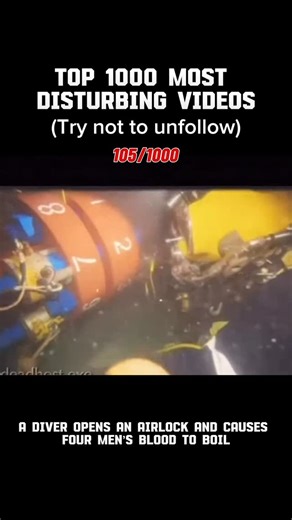 @disturbing.tapes on Instagram: "On November 5, 1983, the most gruesome decompression accident in history occurred on the Byford Dolphin rig. Four divers were resting in a chamber pressurized to 9 atmospheres (simulating a depth of hundreds of feet). A technician accidentally opened the clamp before the chamber was sealed. The resulting Explosive Decompression was instantaneous. The pressure inside the chamber dropped from 9 atmospheres to 1 atmosphere in less than a second. This caused the nitr