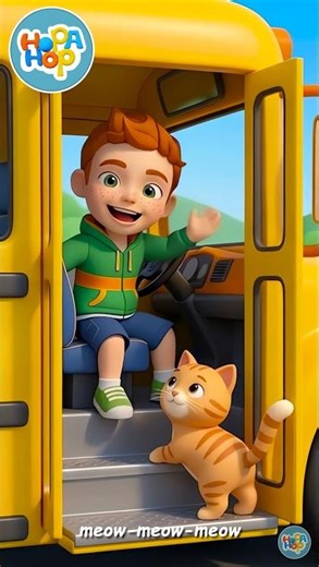 Cat Goes Meow 🐱| HopaHop Nursery Rhymes #shorts #catvideos #catshorts
