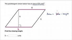 Finding height of a parallelogram