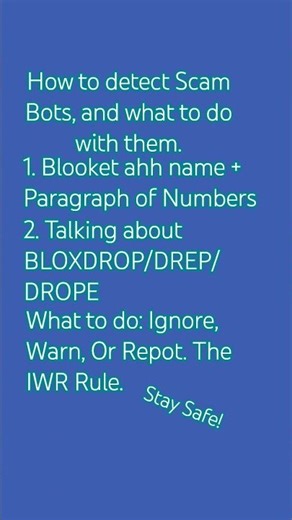 How to deal with Robux Scam Bots #music #roblox #iwrrule #bloxdrepbots