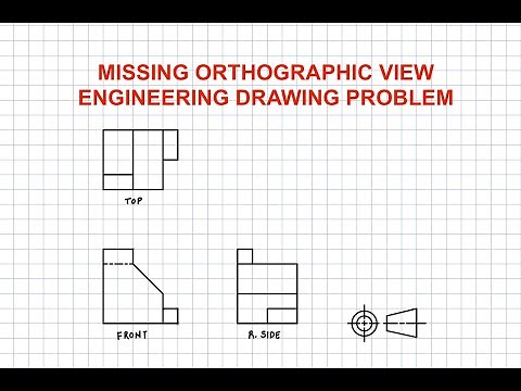 Missing Orthographic View Drawing Problem Solution Engineering Drawing