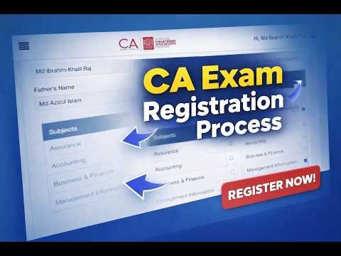 CA EXAM REGISTRTION PROCESS