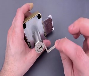 This Lock Must Be Picked TWICE (Bricard 1967) #lockpick #lockpicking #picklock #locks #lockpicker #fyp #padlock | Picking Locks
