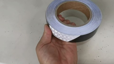 Black White Reflective Tape 1 inch X 66 feet Outdoor Waterproof, High Visibility Hazard Conspicuity Safety Industrial Marking Tape