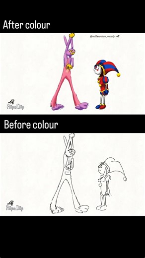 Jax toy coloured & uncoloured version #tadc #theamazingdigitalcircus #jaxtoy #animation #jax #pomni