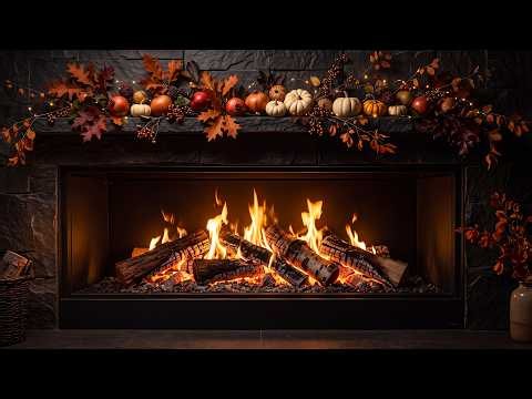 Cozy Autumn Fireplace LIVE 🔥 Relaxing Crackling Fire Sounds to Unwind