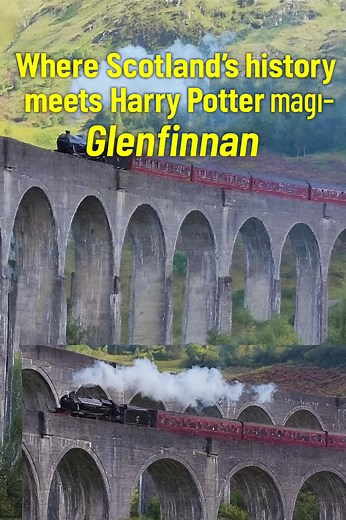 The Glenfinnan Viaduct is one of the most famous film locations in the world—the place where the Hogwarts Express sweeps across the Highlands on the way to Hogwarts. Watching the real Jacobite steam train curve over the arches feels like stepping straight into the movies. The red carriages, the whistle, the drifting smoke—it’s the closest you can get to seeing the wizarding world come alive in front of you. For fans, this isn’t just a viewpoint. It’s pure magic on a mountainside. #scotlandtravel