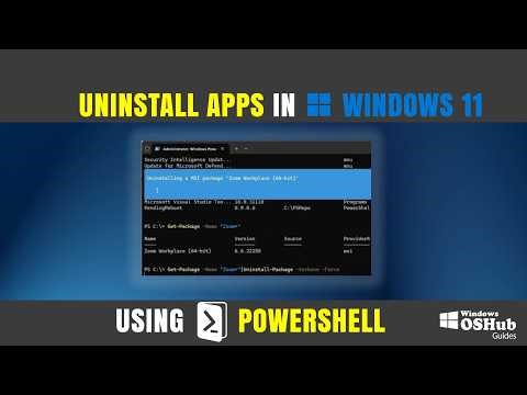 How to Uninstall Apps Using PowerShell in Windows 11